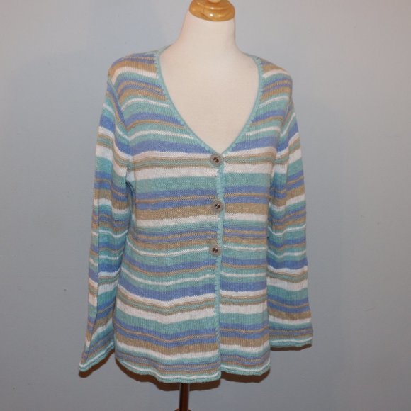 Cotton Country by Parkhurst Front Button Lightweight Cardigan Size S/P EUC - Picture 1 of 5